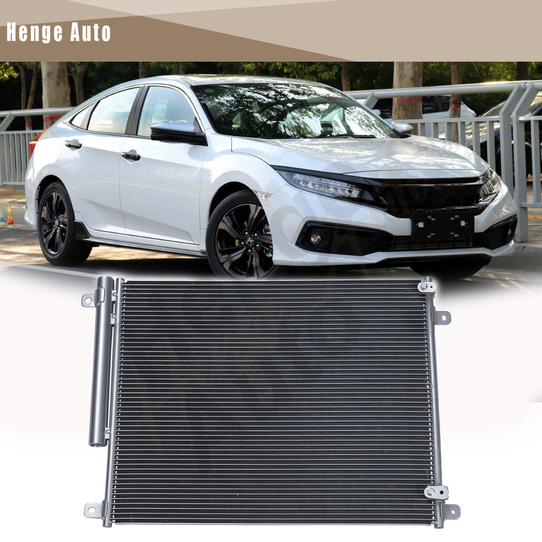 Aluminum AC Condenser Fit For Honda Civic 2016-2021 L4 2.0L Fits 30007 HO3030164