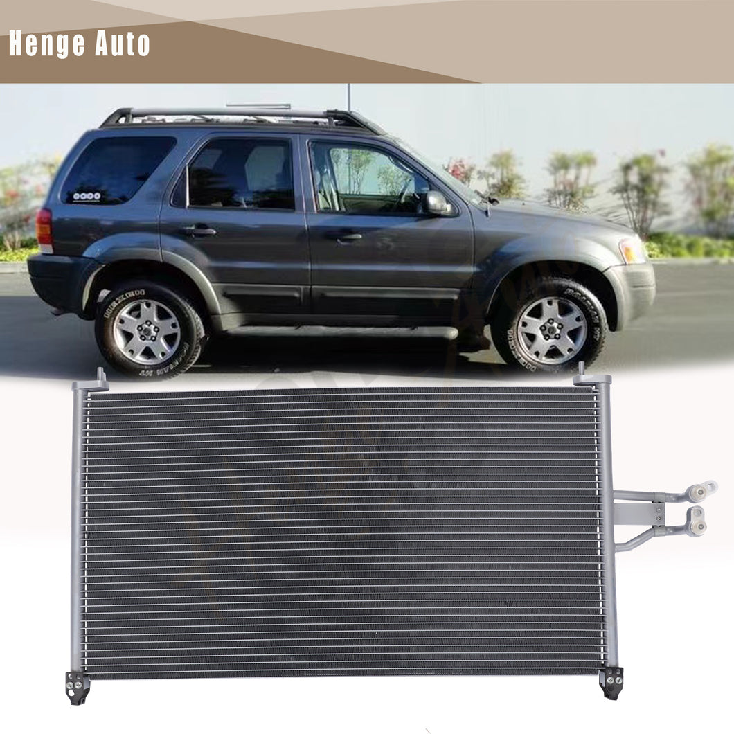 Aluminum AC Condenser Assembly Compatible with 2001-2004 Ford Escape Mazda Tribute 6L8Z19712EB