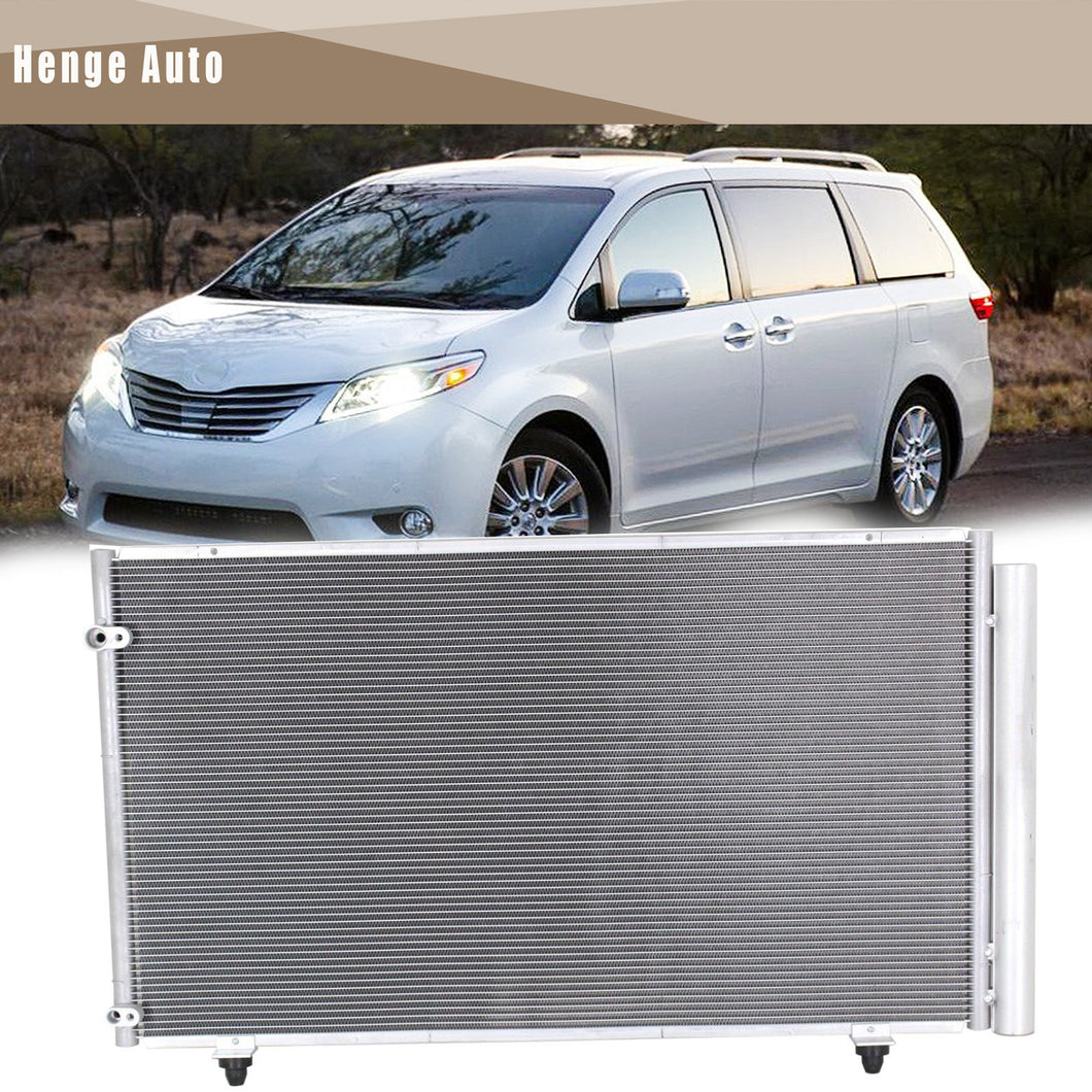 AC Condenser Aluminum For 2011-2016 Toyota Sienna 3.5L 2.7L Fits 3869 TO3030315