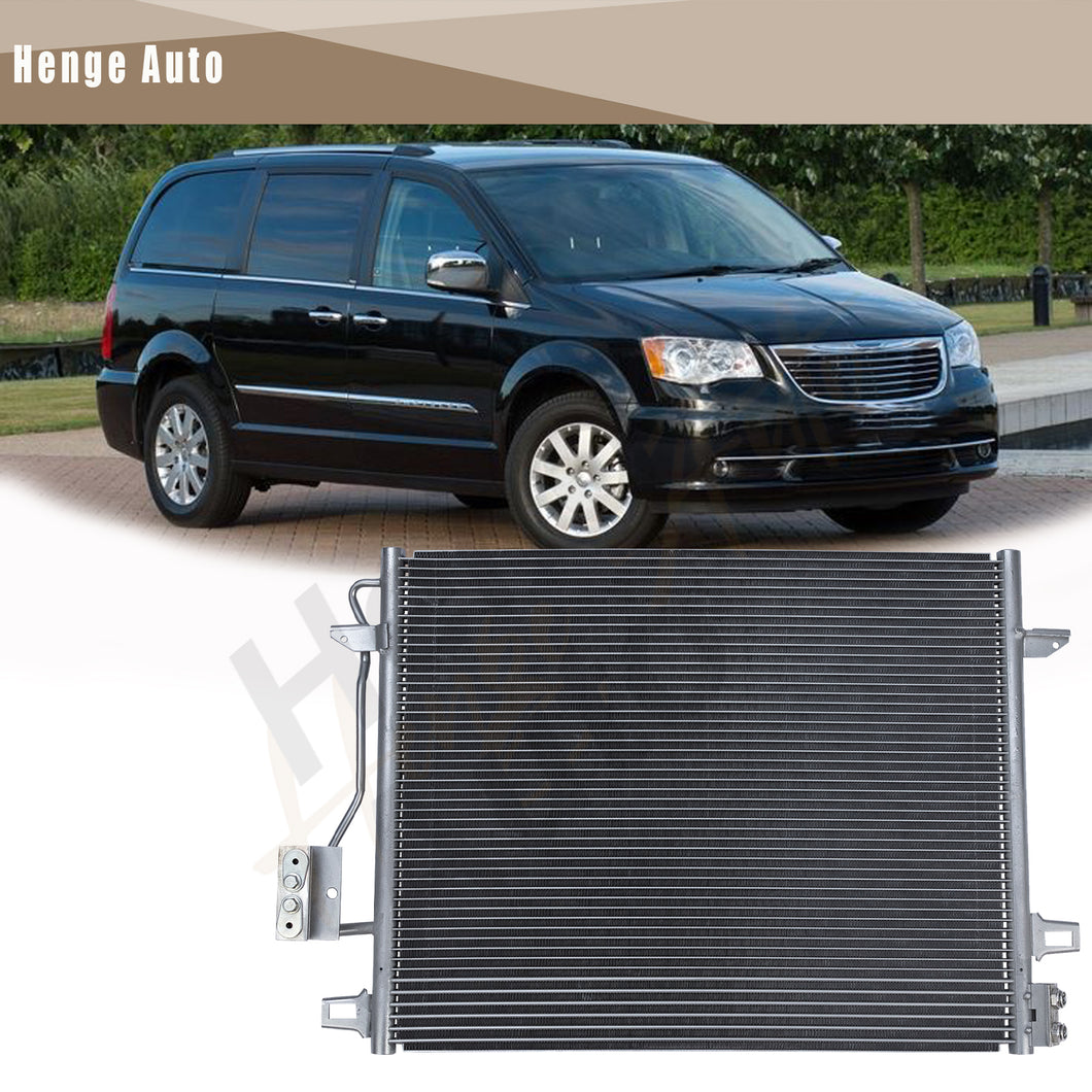 Aluminum AC Condenser Fit For 2008-2016 Chrysler Town Country Dodge Grand Caravan