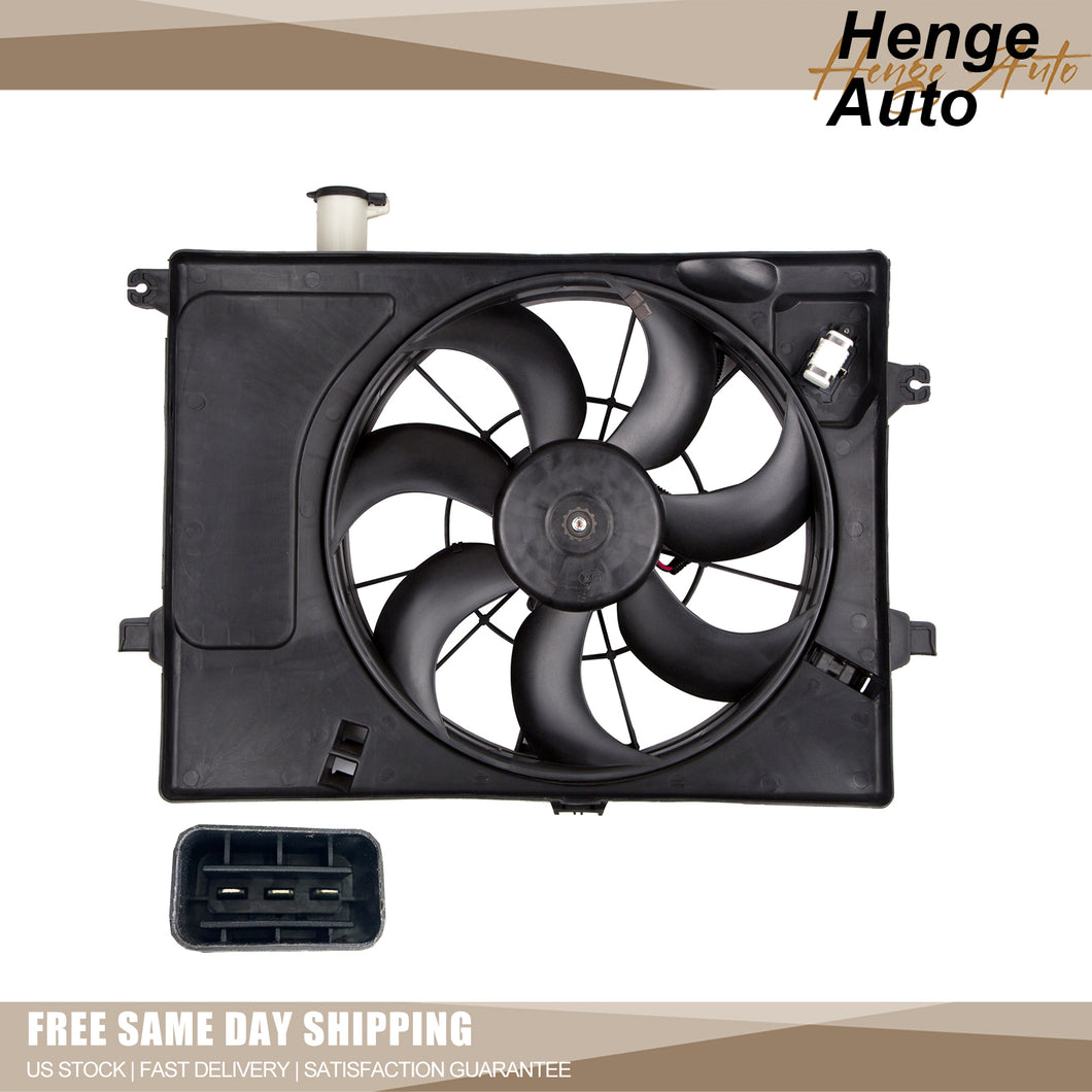 Cooling Fan Assembly Compatible with 2011-2013 Hyundai Elatra OE# HY3115133 Black