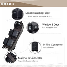 Load image into Gallery viewer, Front Driver Side Master Power Window Switch Compatible with 2002-2006 Toyota Camry,2005-2007 Toyota Tacoma,2004-2006 Scion xA xB Replace OE 8482033170 84820AA070 901705
